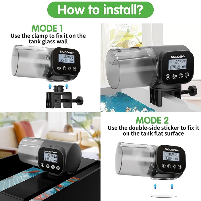 Automatic Fish Feeder Dispenser with USB Charger Cable for Fish